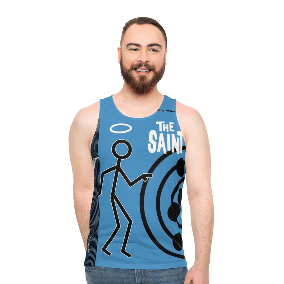 The Saint Unisex Tank Top - Retro 1960s 1970s Fashion - men