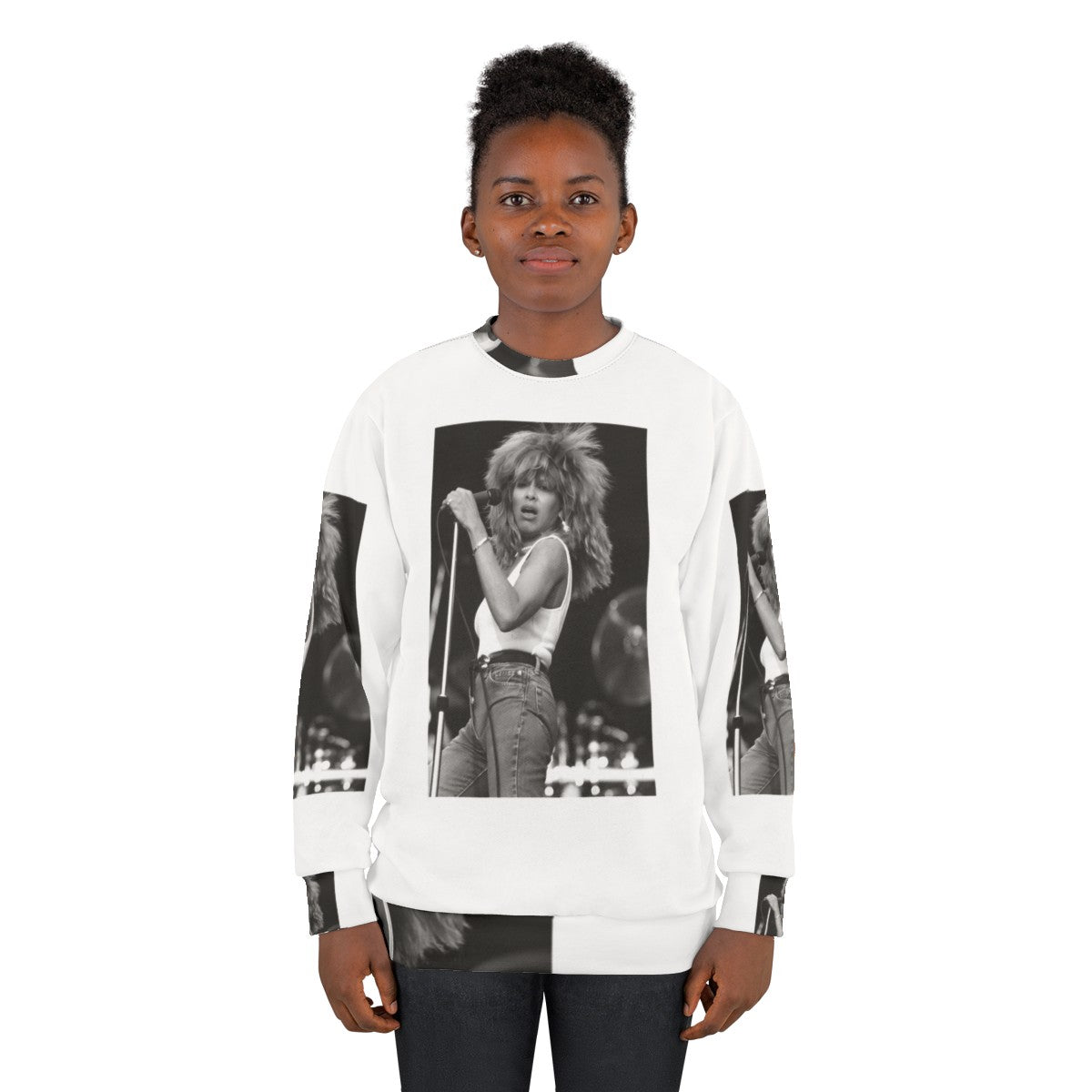 Vintage-style "Show Tina" sweatshirt featuring Ike Turner, the legendary music icon - women