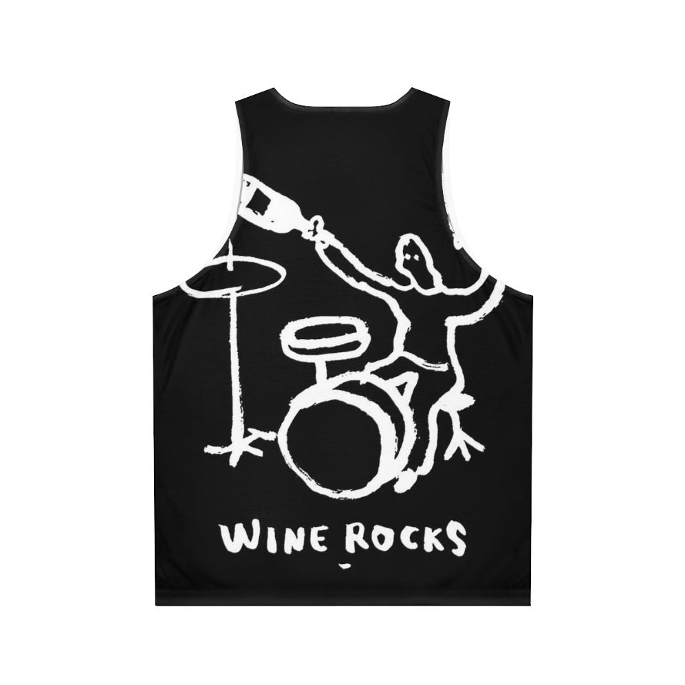 Unisex tank top with rock music-inspired design - Back