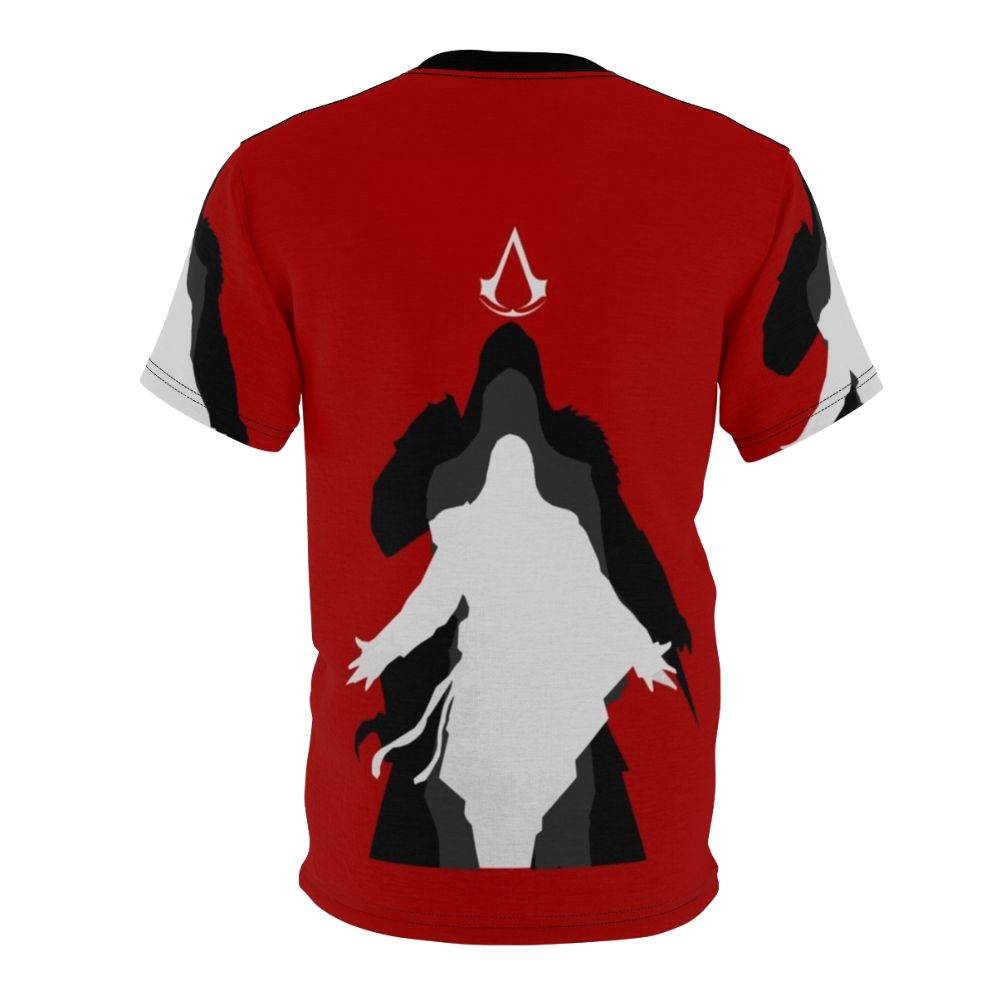 Stylish Assassin's Creed inspired t-shirt featuring the iconic logo and design elements from the popular video game franchise. - Back