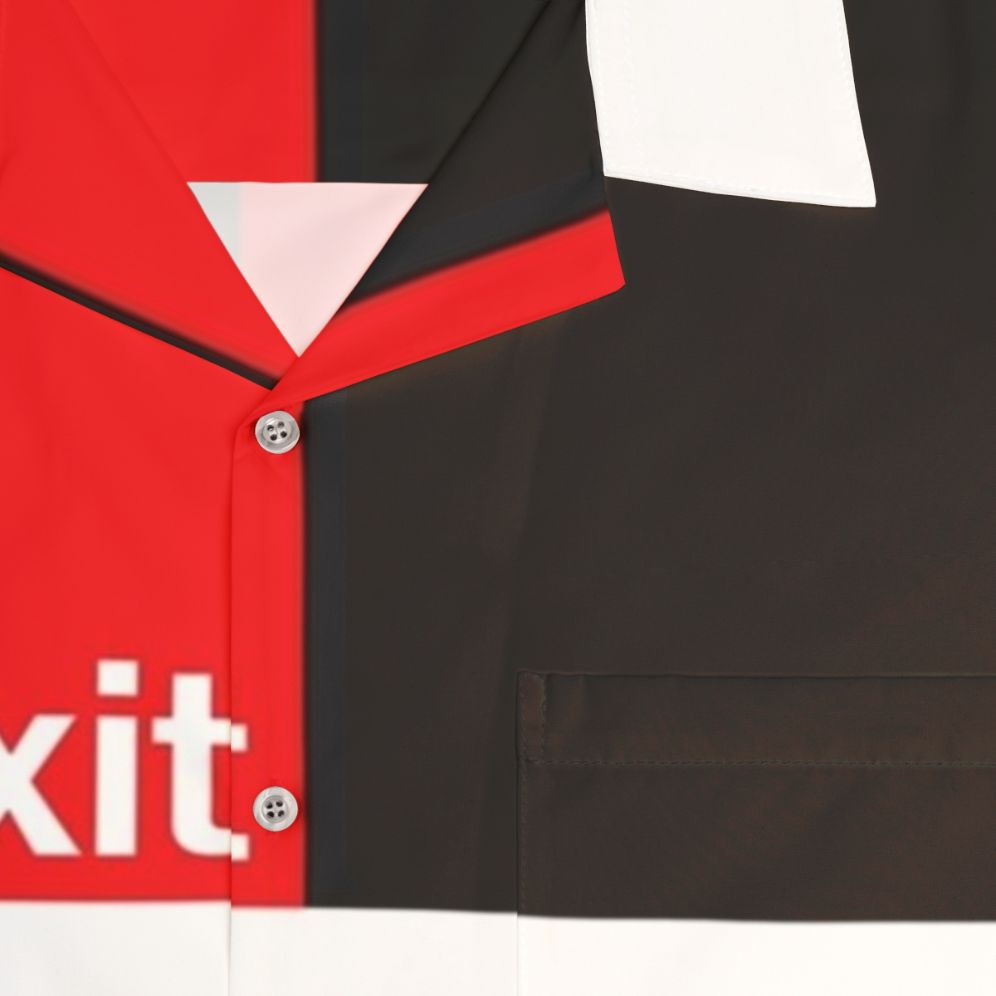 Stylish "Exit" Hawaiian Shirt for New York City Subway Riders - Detail