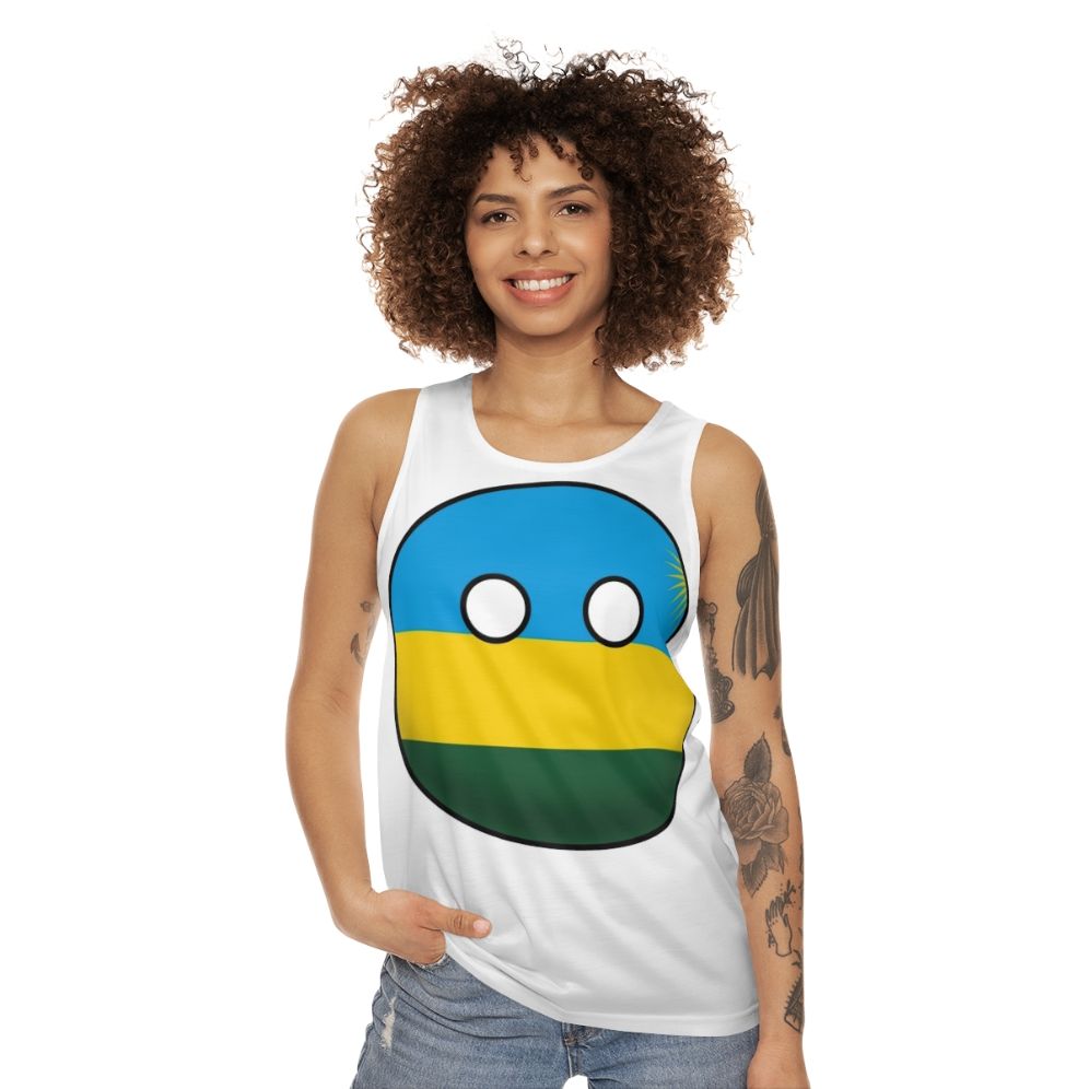 Rwanda Countryball Unisex Tank Top - women