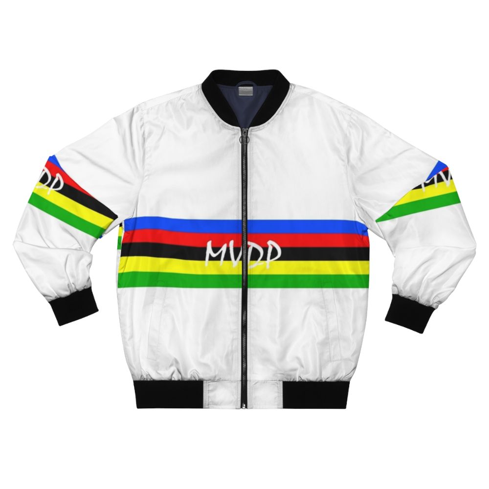 Mathieu van der Poel world champion cycling bomber jacket