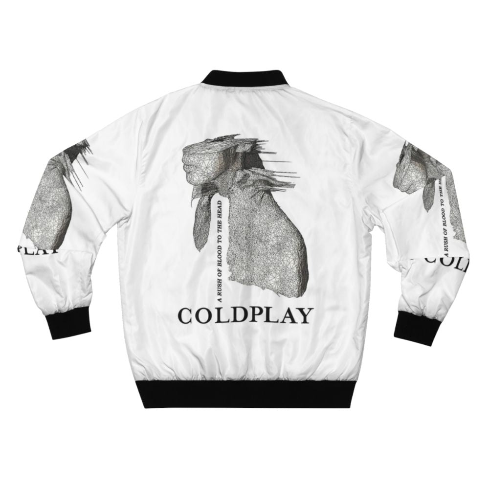 Coldplay Bomber Jacket with Band Logo - Back