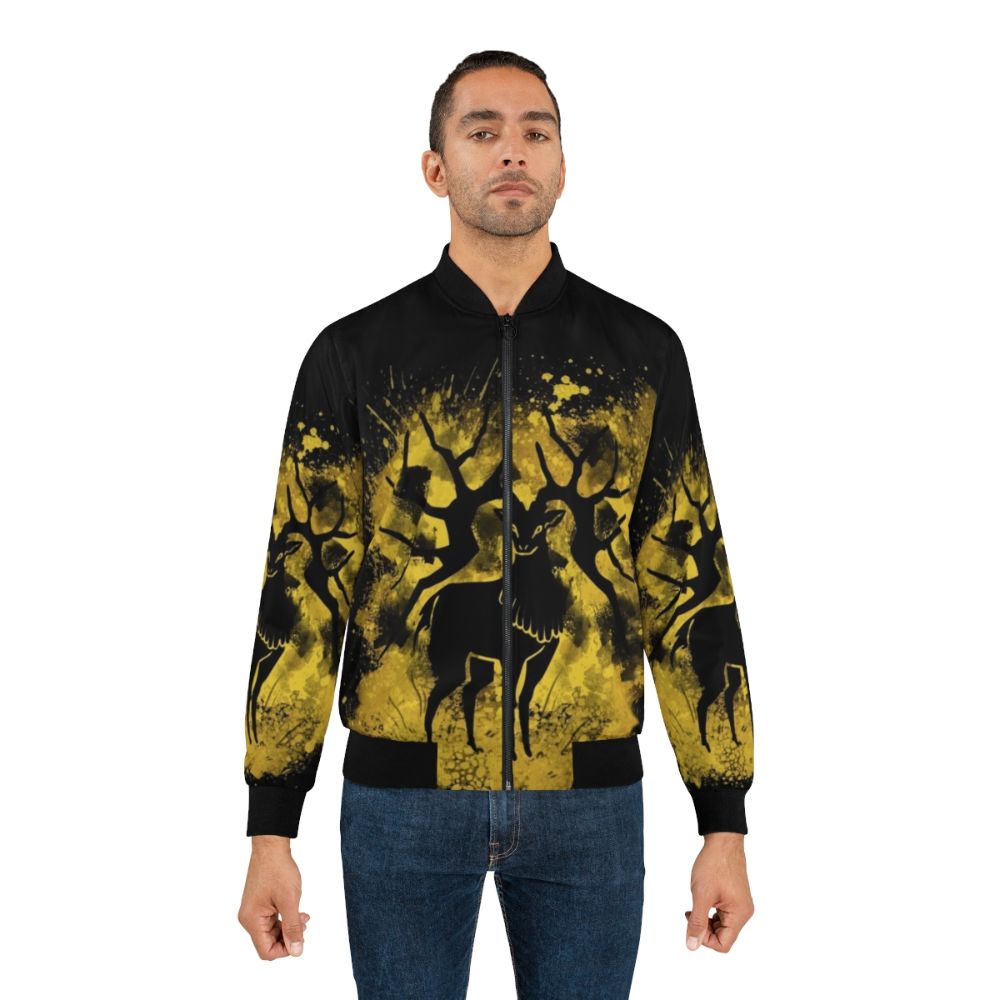 Golden Deer Bomber Jacket with Fire Emblem Inspired Design - Lifestyle