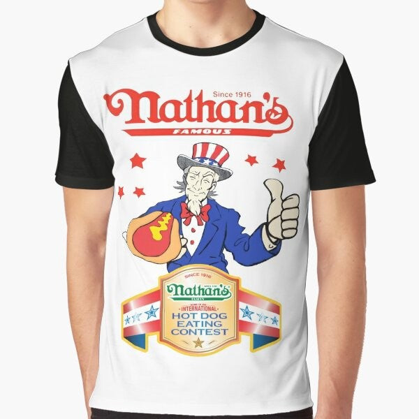 Joey Chestnut Nathan's Hot Dog Eating Contest 4th of July 2021 Graphic T-Shirt