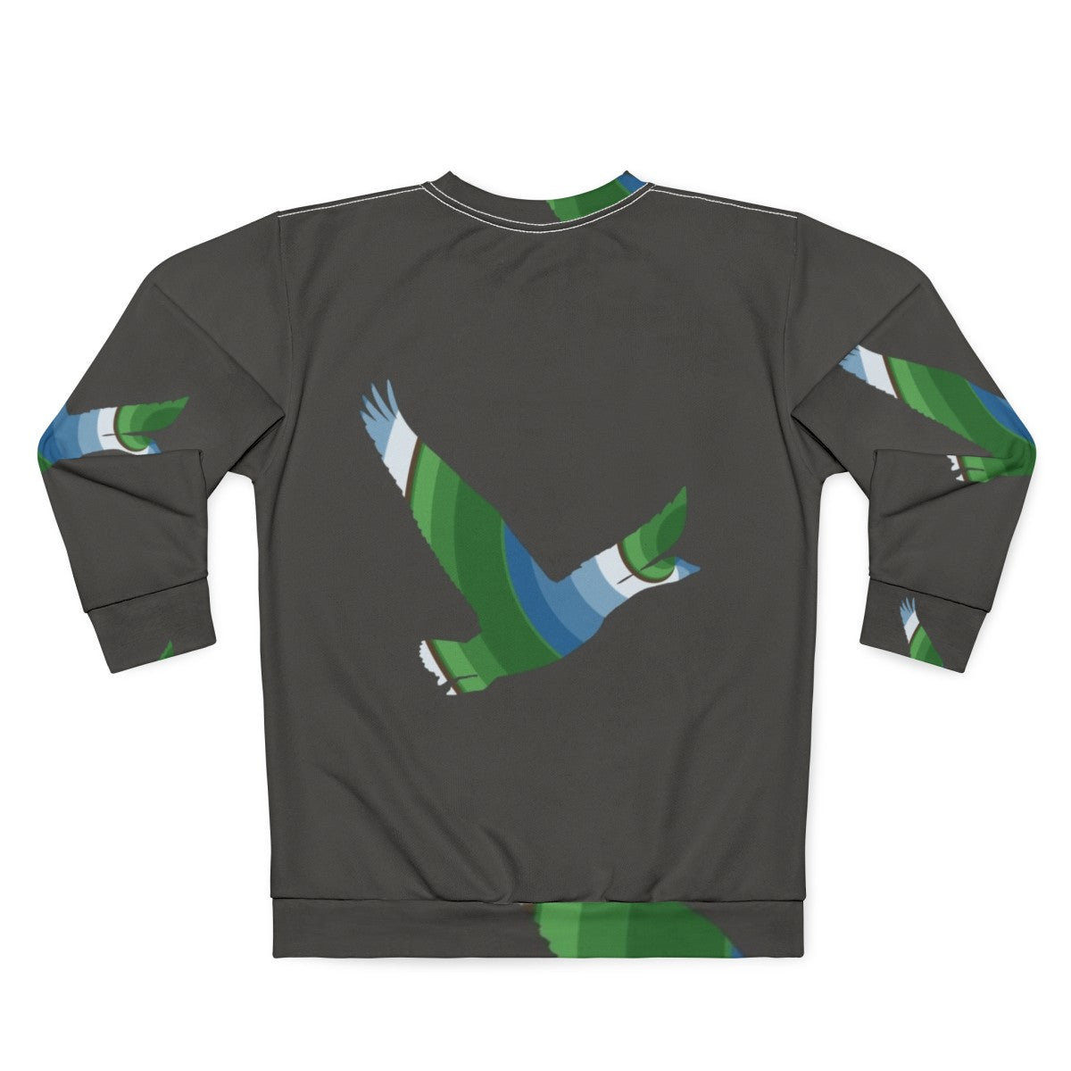 Legendary Goose Sweatshirt with Colorful Abstract Animal Art Design - Back