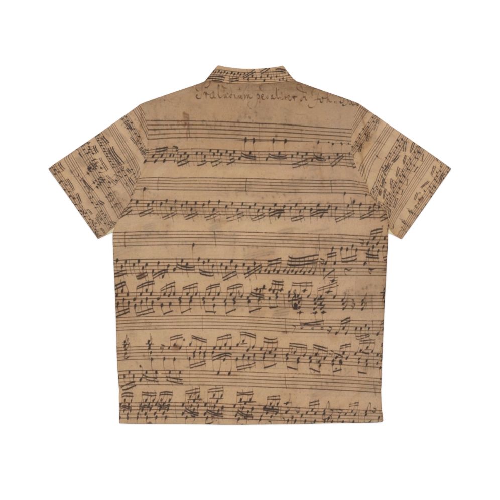 Bach Baroque Praeludium Hawaiian Shirt with Musical Instruments - Back