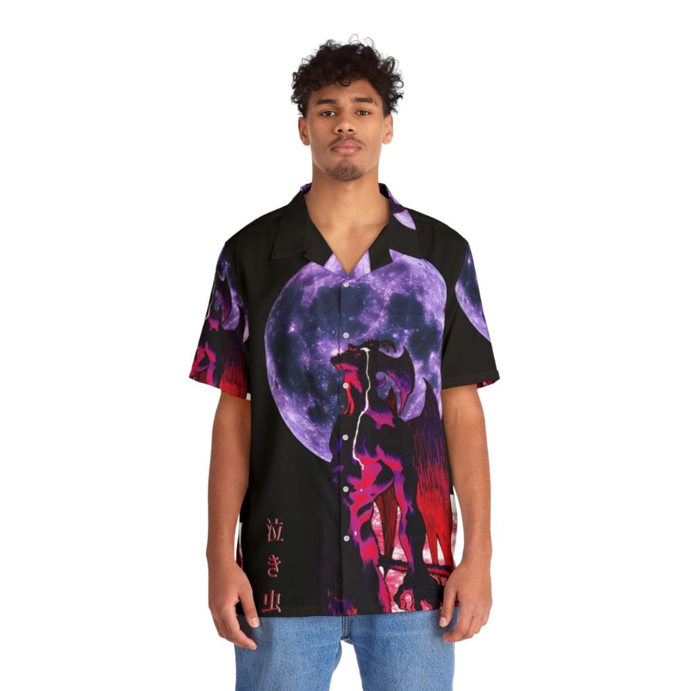 Devilman Crybaby inspired Hawaiian shirt with anime and 90s aesthetic - People Front