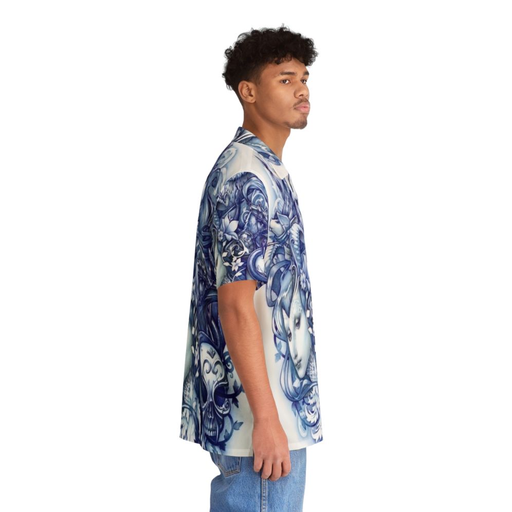 Fables Hawaiian Shirt featuring animal prints and vintage floral design - People Pight