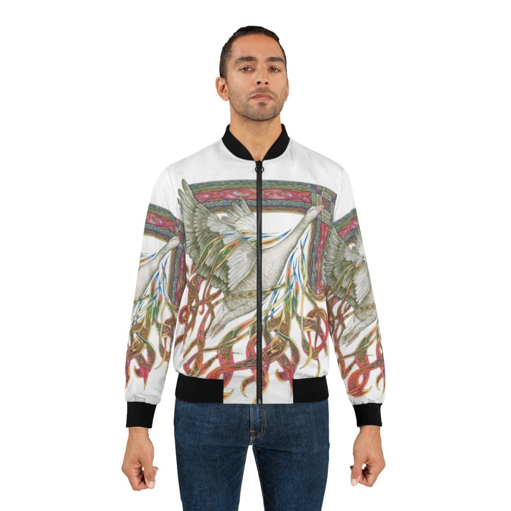 Illuminated bomber jacket with Lindisfarne Gospel inspired design - Lifestyle