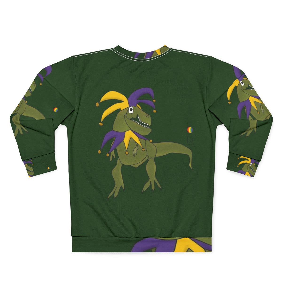 Dinosaur Jester T-Rex Sweatshirt - Back