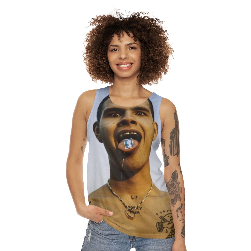 Slowthai Unisex Tank Top with Brockhampton Inspired Graphic - women