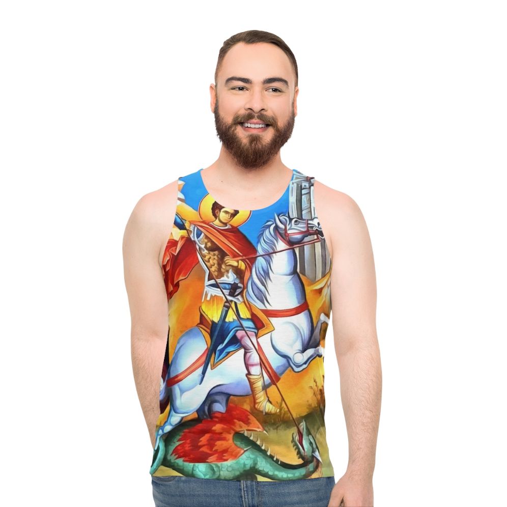 Saint George Unisex Christian Tank Top - men