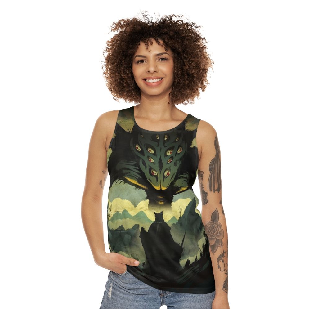 Dark Souls Unisex Tank Top with Amygdala Design - women