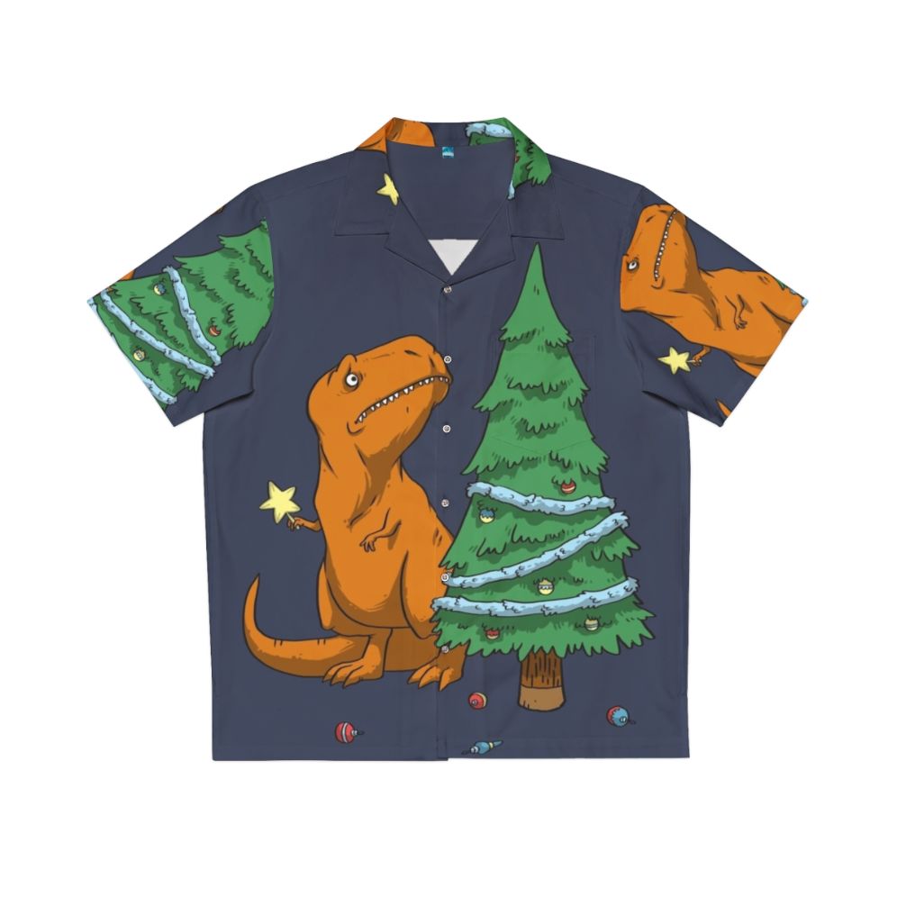 Funny Tyrannosaurus Rex Hawaiian Shirt for Kids