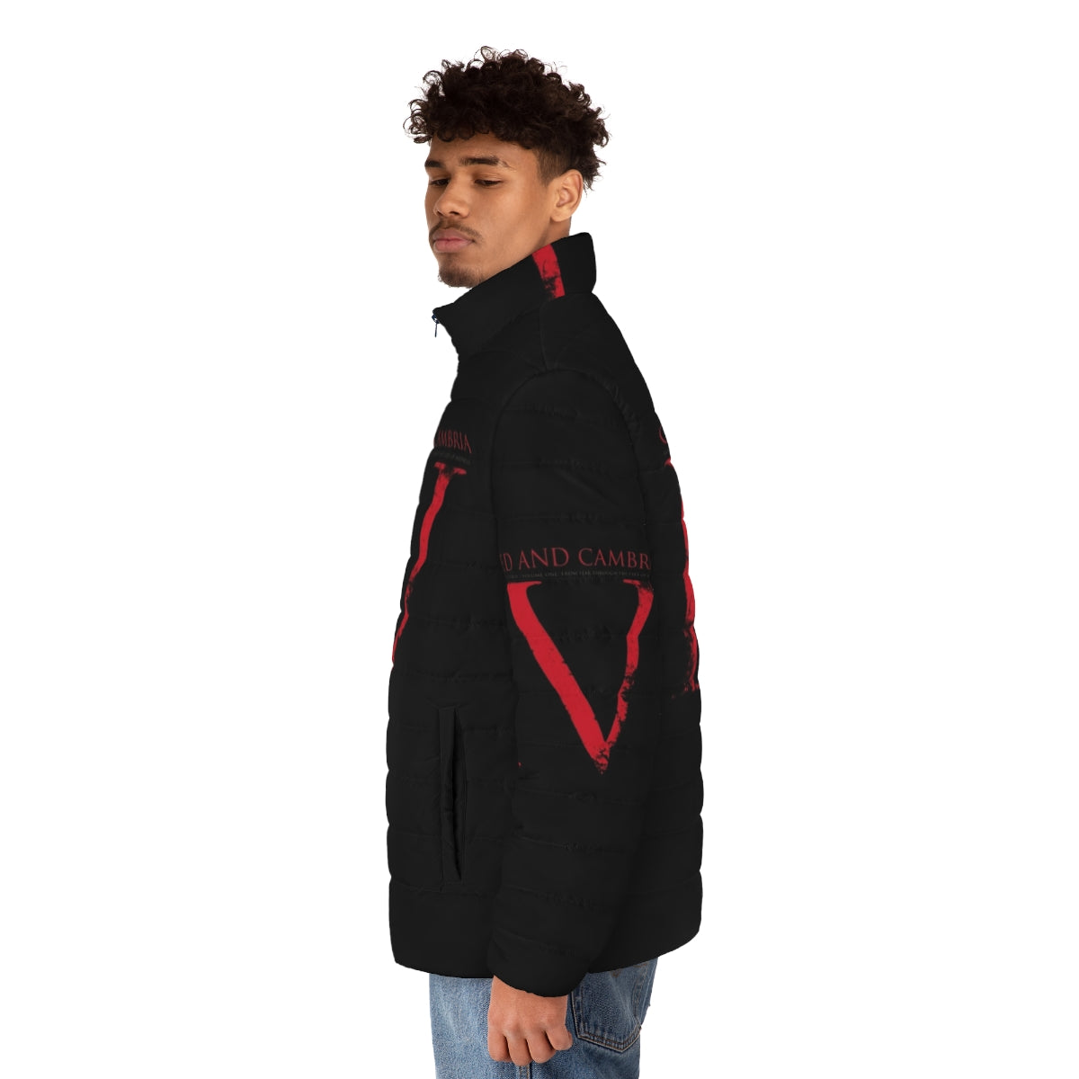 Coheed and Cambria IV Puffer Jacket featuring the band's iconic album artwork - men side left