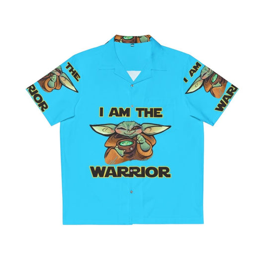 Warrior Hawaiian Shirt with Tropical Beach Design