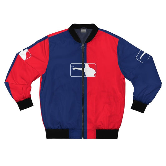 Dart League Bomber Jacket featuring darts, dartboard, and sports design