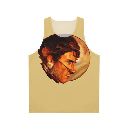 Dune movie inspired unisex tank top with Paul Muad'Dib painting