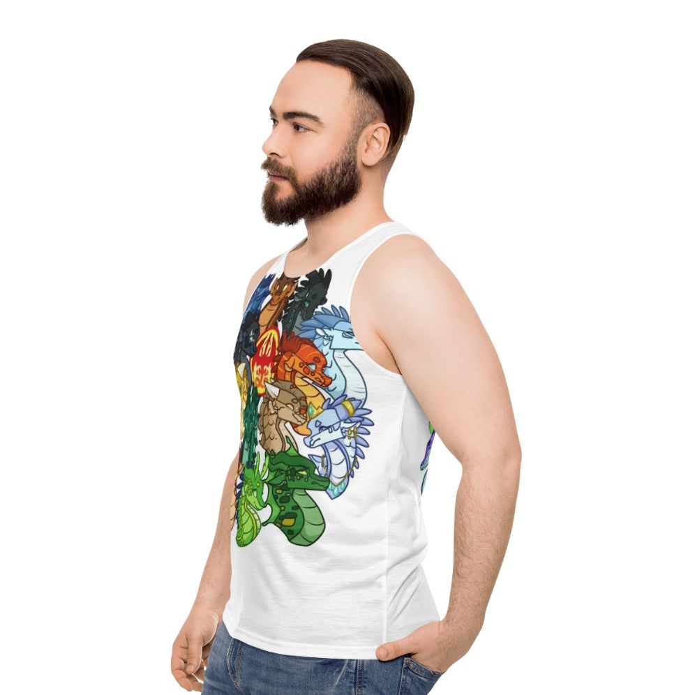 Wings of Fire Unisex Dragon Tank Top - men side