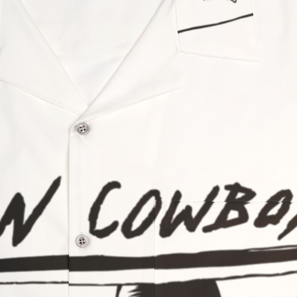 Urban Cowboy Hawaiian Shirt with Western Motif - Detail