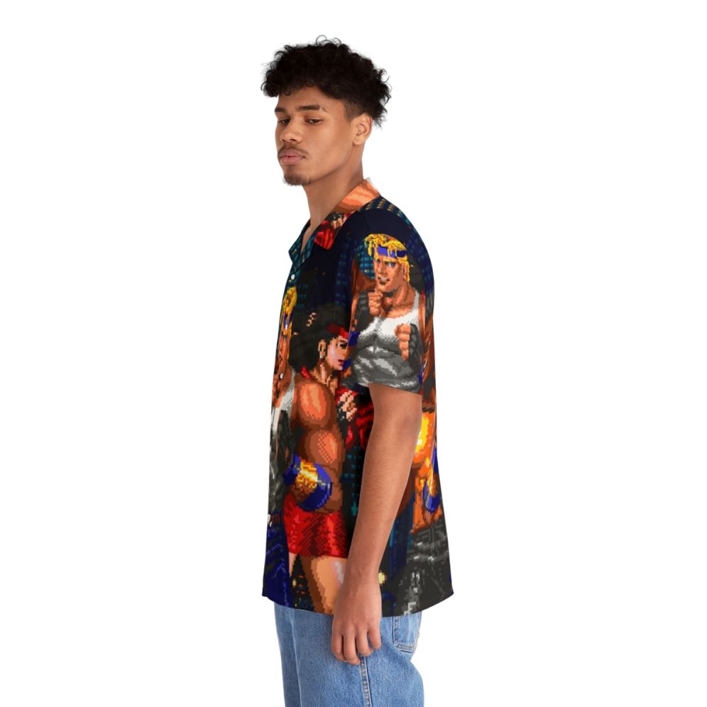 Streets of Rage Trio Hawaiian Shirt with Axel, Blaze, and Adam - People Left