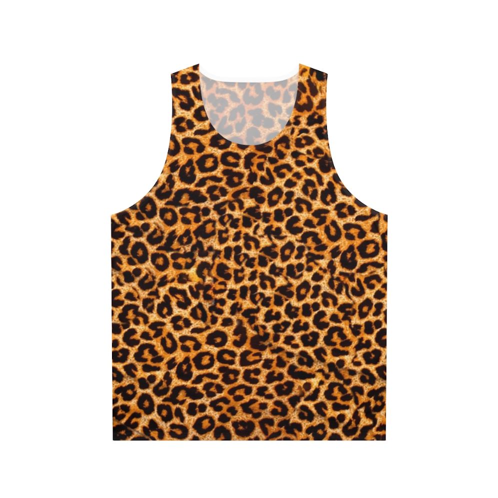 Unisex leopard print tank top