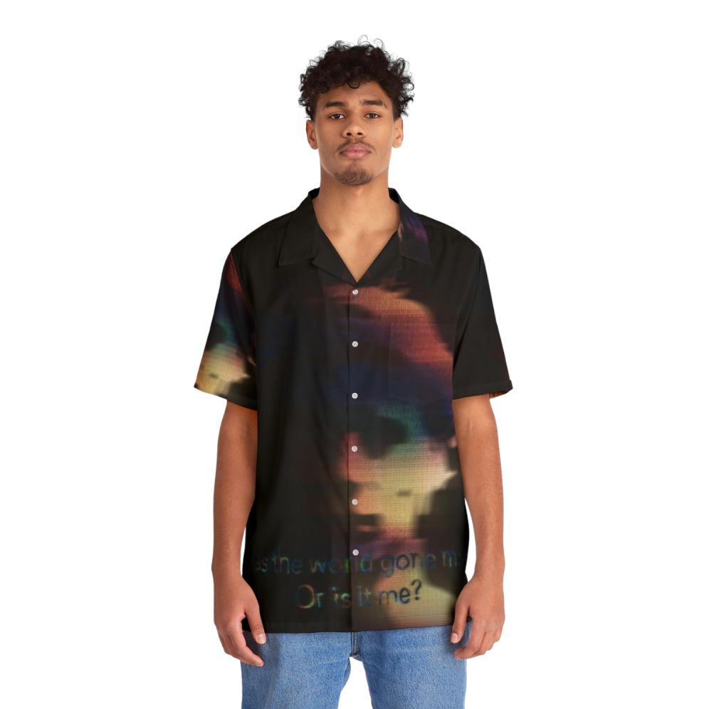 Abstract art Hawaiian shirt with indie music lyrics - Lifestyle