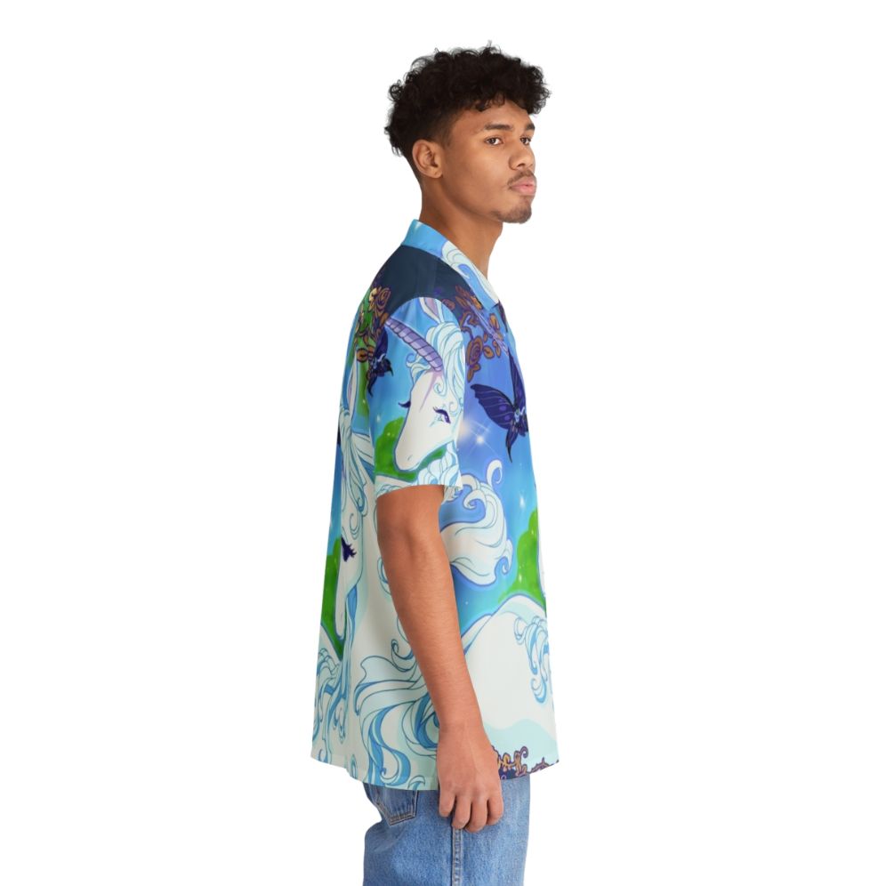 Tropical hawaiian shirt with fantasy unicorn design - People Pight