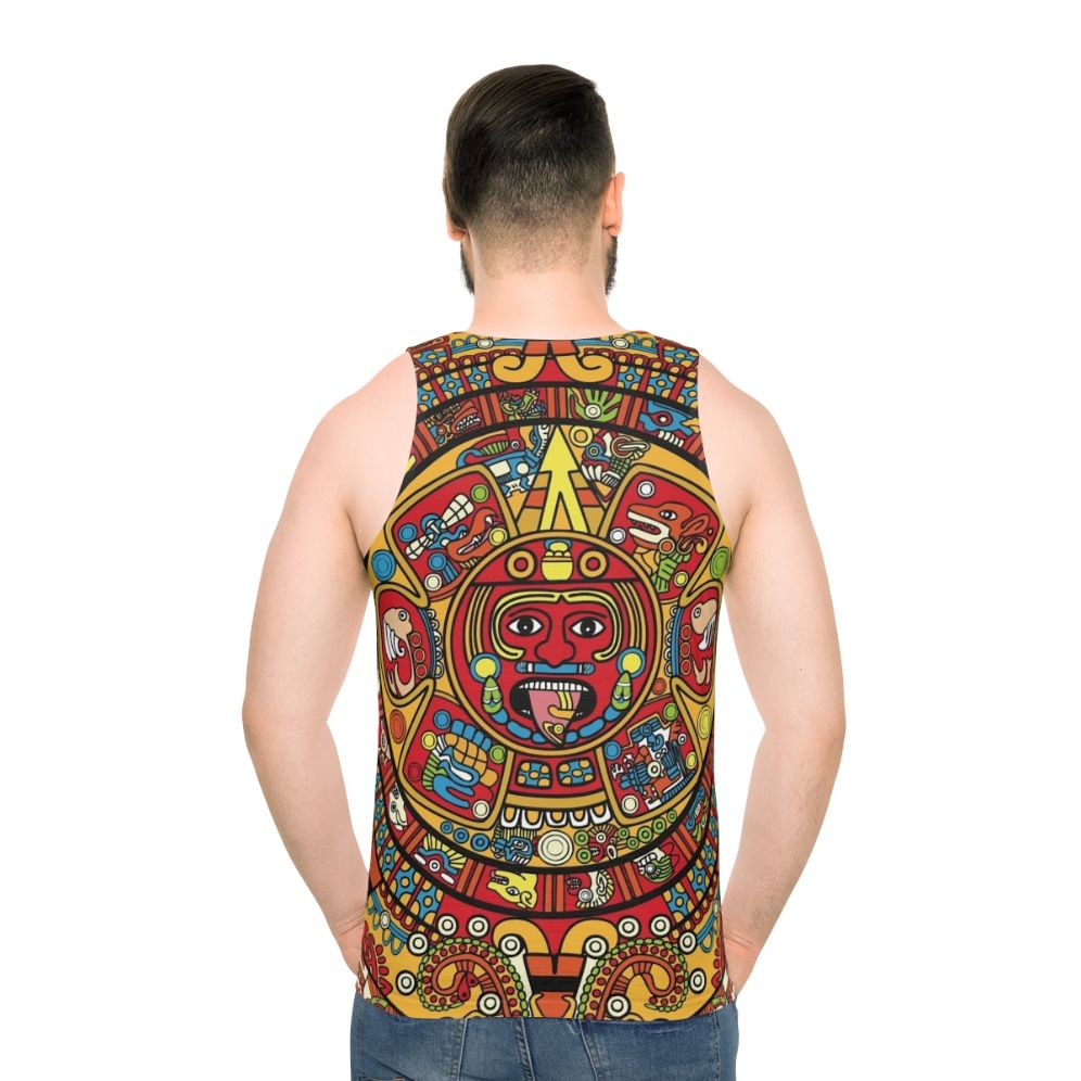 Mayan calendar unisex tank top - men back