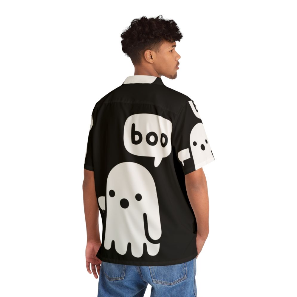 Spooky ghost Hawaiian shirt with funny boo design - People Back