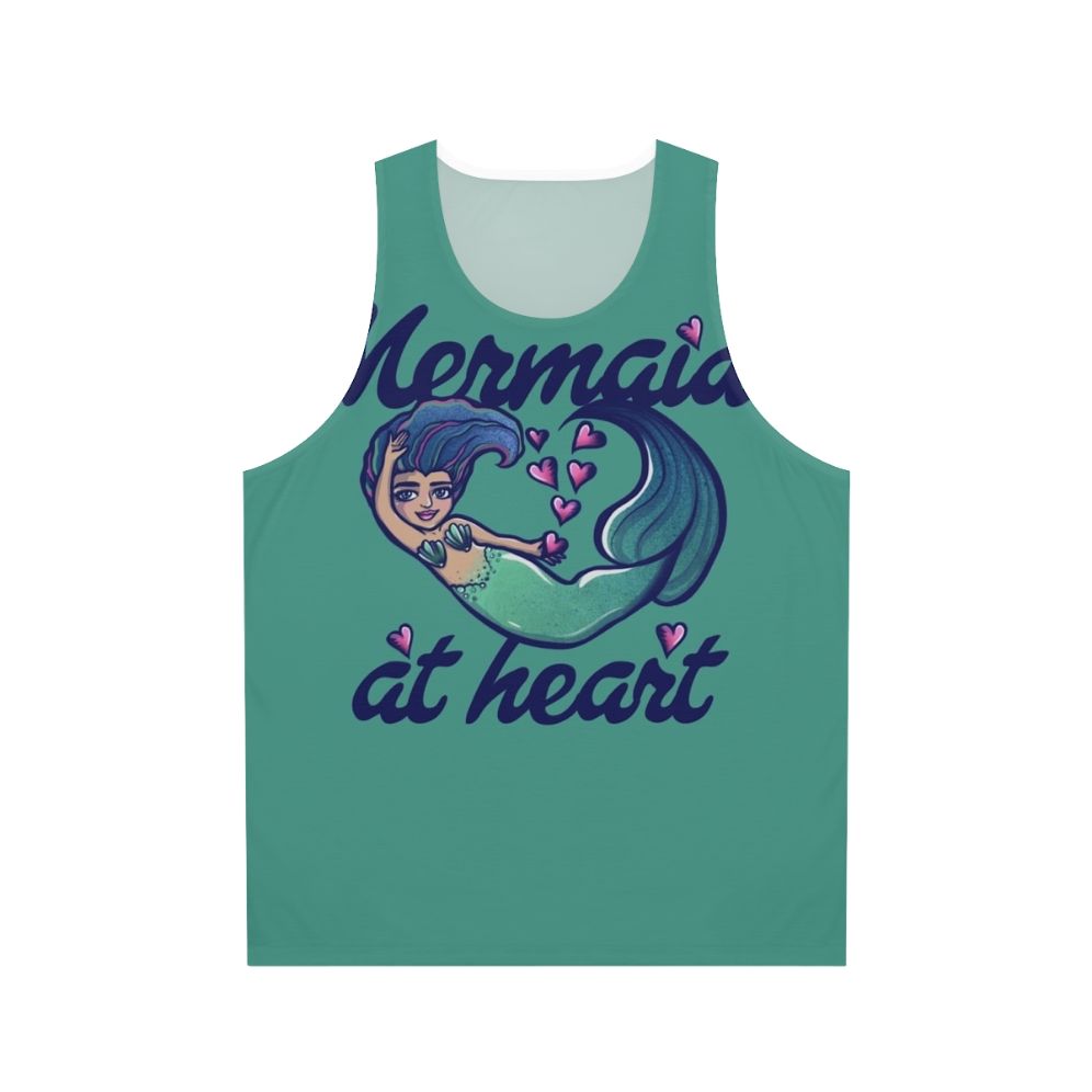 Mermaid-themed unisex tank top