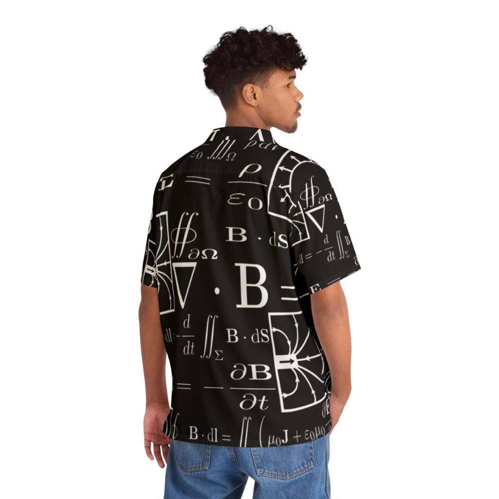 Maxwell's Equations Hawaiian Shirt with Physics and Electromagnetism Design - People Back