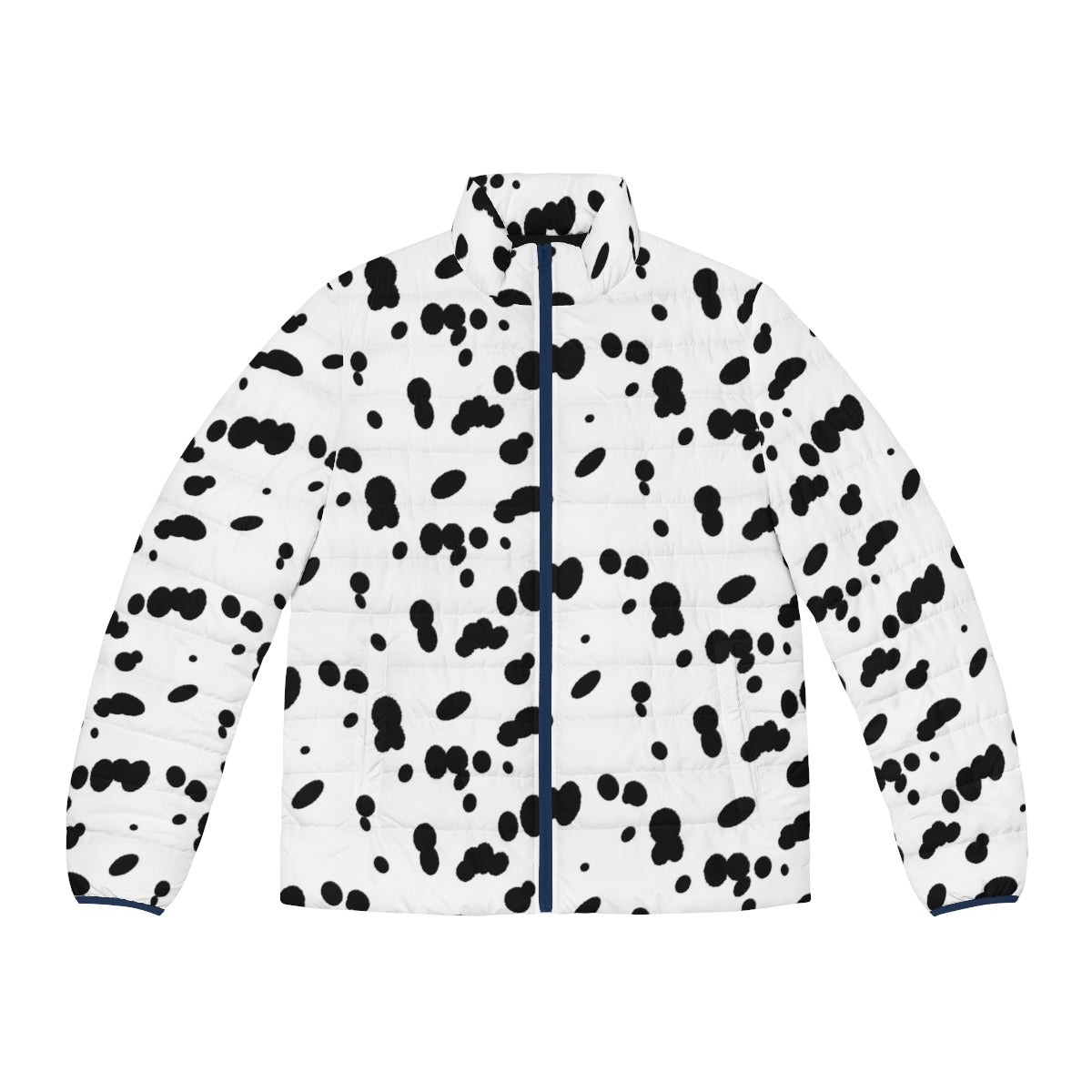 Dalmatian-patterned puffer jacket for dog lovers