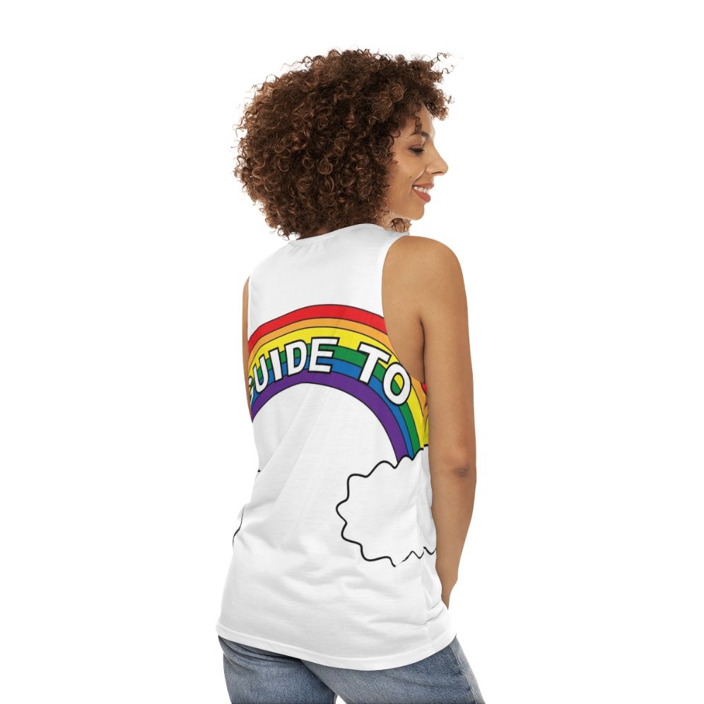 Unisex Big Mouth Netflix Rainbow Cloud Tank Top - women back