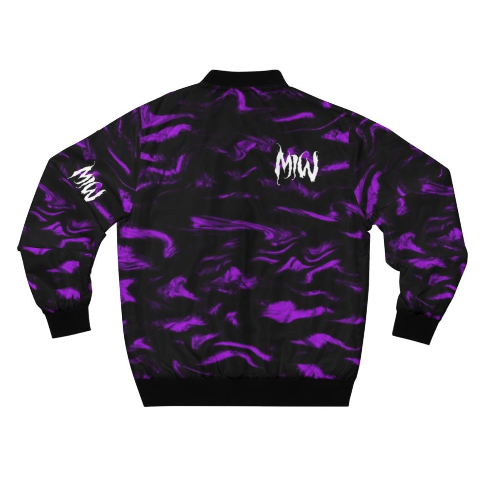 Motionless in White Purple Bomber Jacket with Unique Design - Back