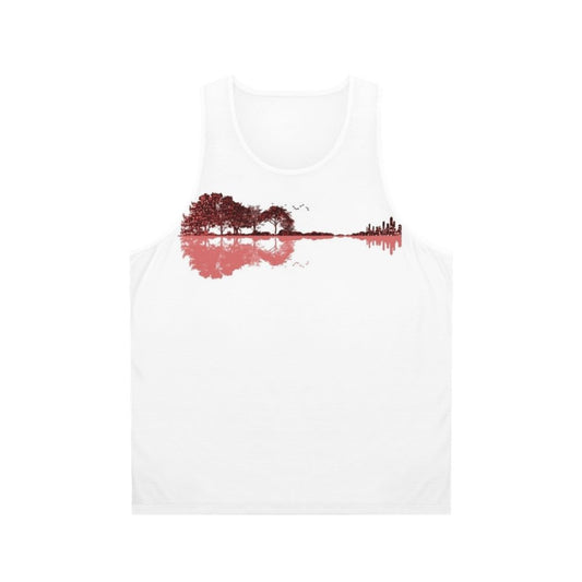 Nature guitar musical notes unisex tank top