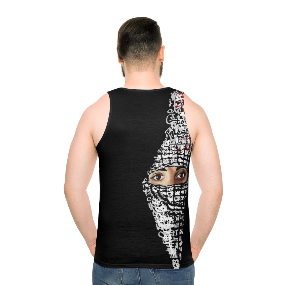 Unisex Palestine Resistance Tank Top - men back