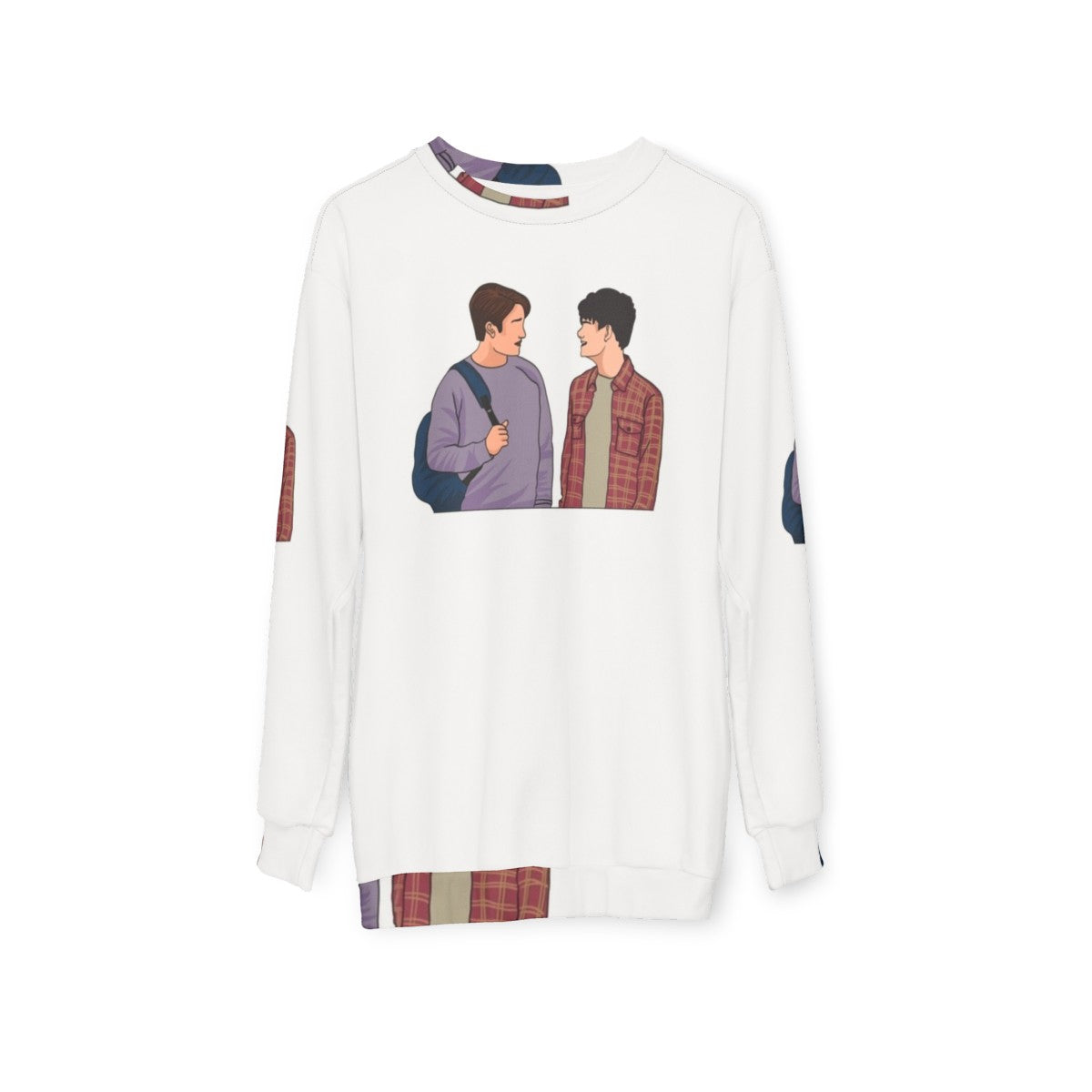 Heartstopper Nick and Charlie LGBT Series Sweatshirt - hanging