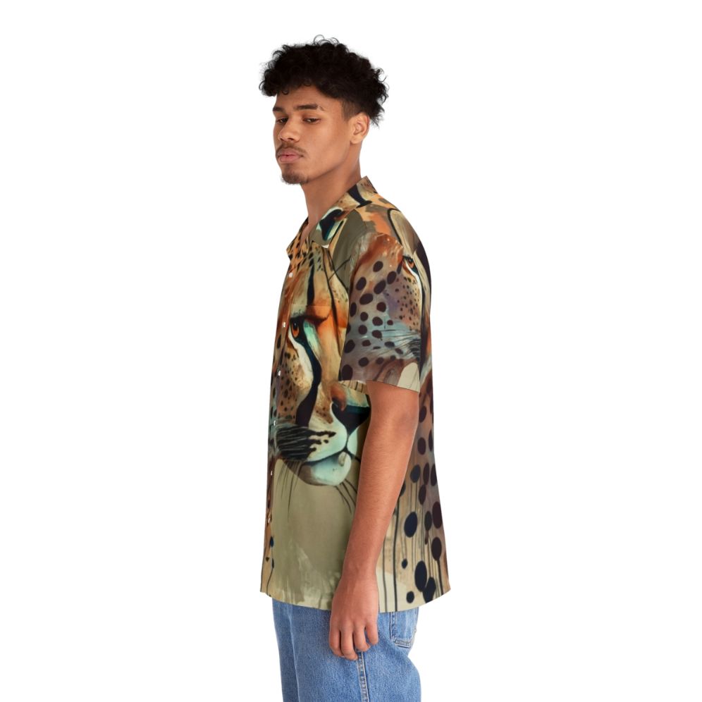 Legendary Cheetah Hawaiian Shirt with Cheetah Print Design - People Left