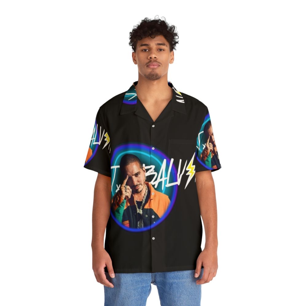 J Balvin Inspired Hawaiian Shirt - People Front