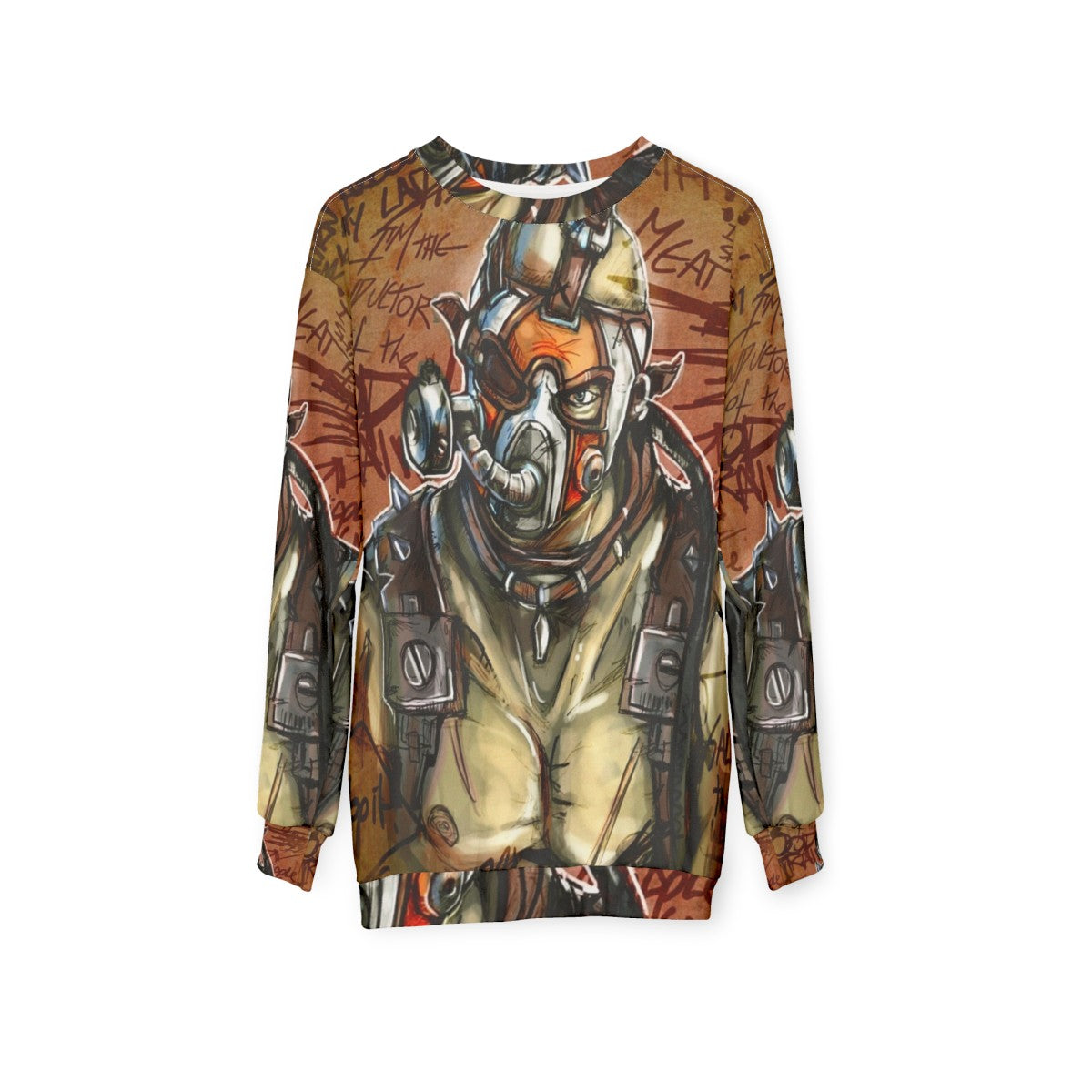 Psycho Sweatshirt 2 - Borderlands Inspired Post-Apocalyptic Fashion - hanging