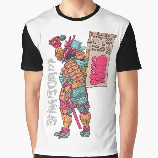 Daimyo graphic t-shirt featuring a stylized design with Japanese elements and hip-hop influences