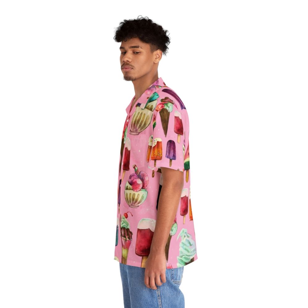 Ice cream pattern Hawaiian shirt - People Left