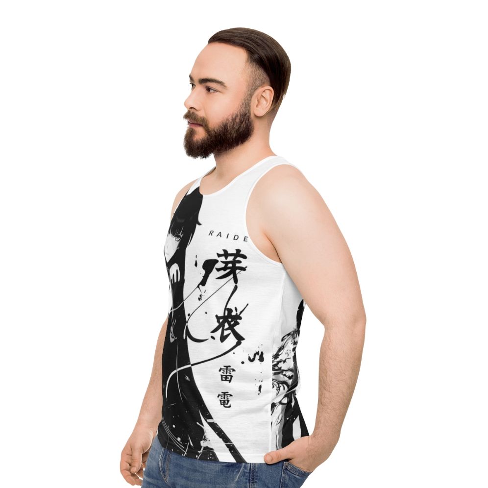 Unisex tank top with Herrscher of Thunder design from Honkai Impact 3rd - men side