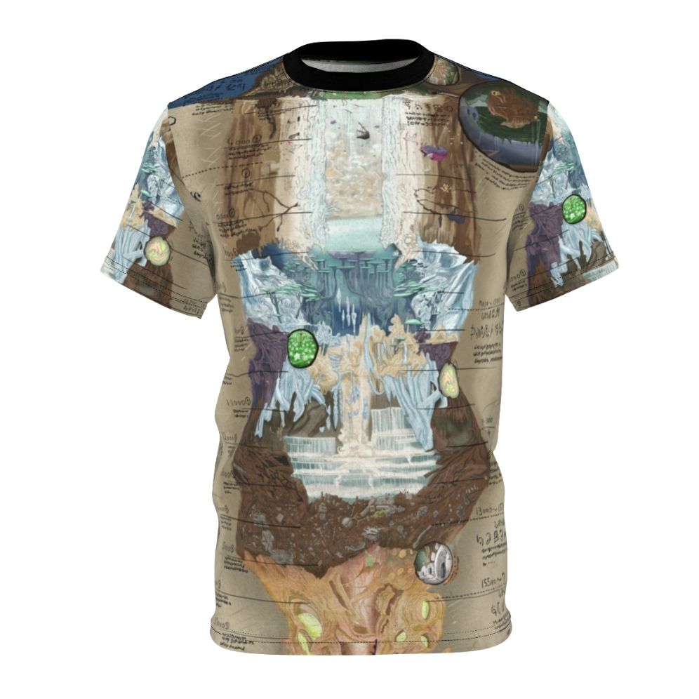 Abyss Exploration Chart inspired t-shirt featuring Made in Abyss fan art design