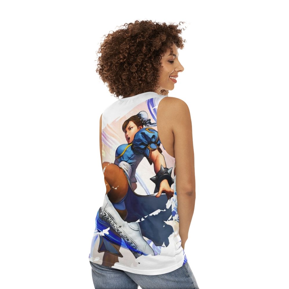 Chun Li Unisex Arcade Game Tank Top - women back