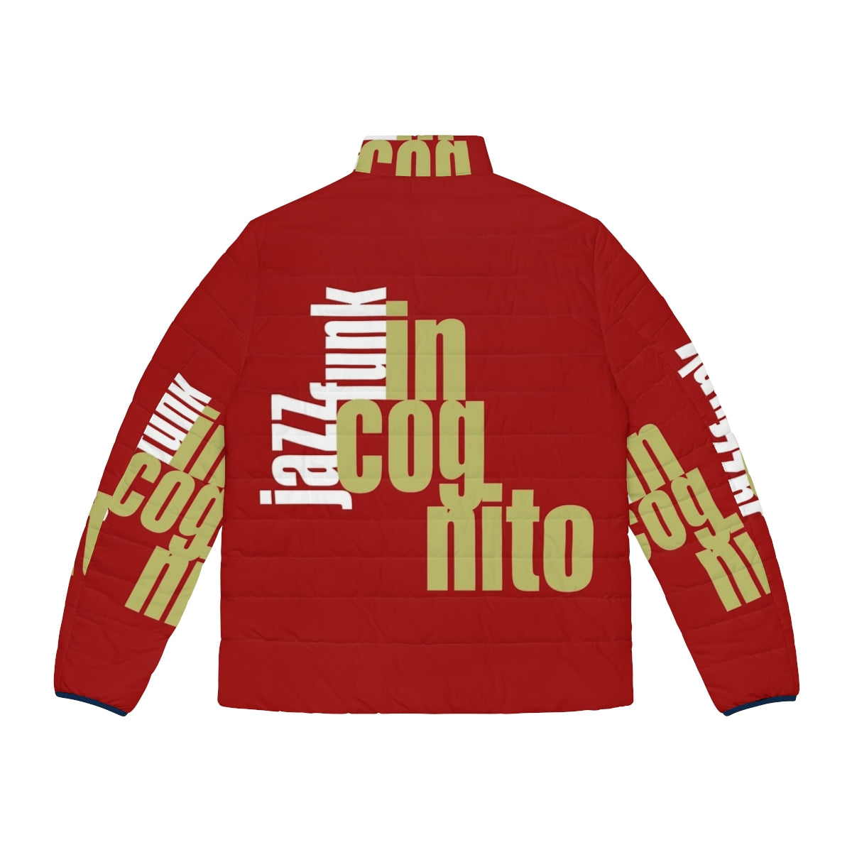 Incognito puffer jacket with retro music inspired design - Back