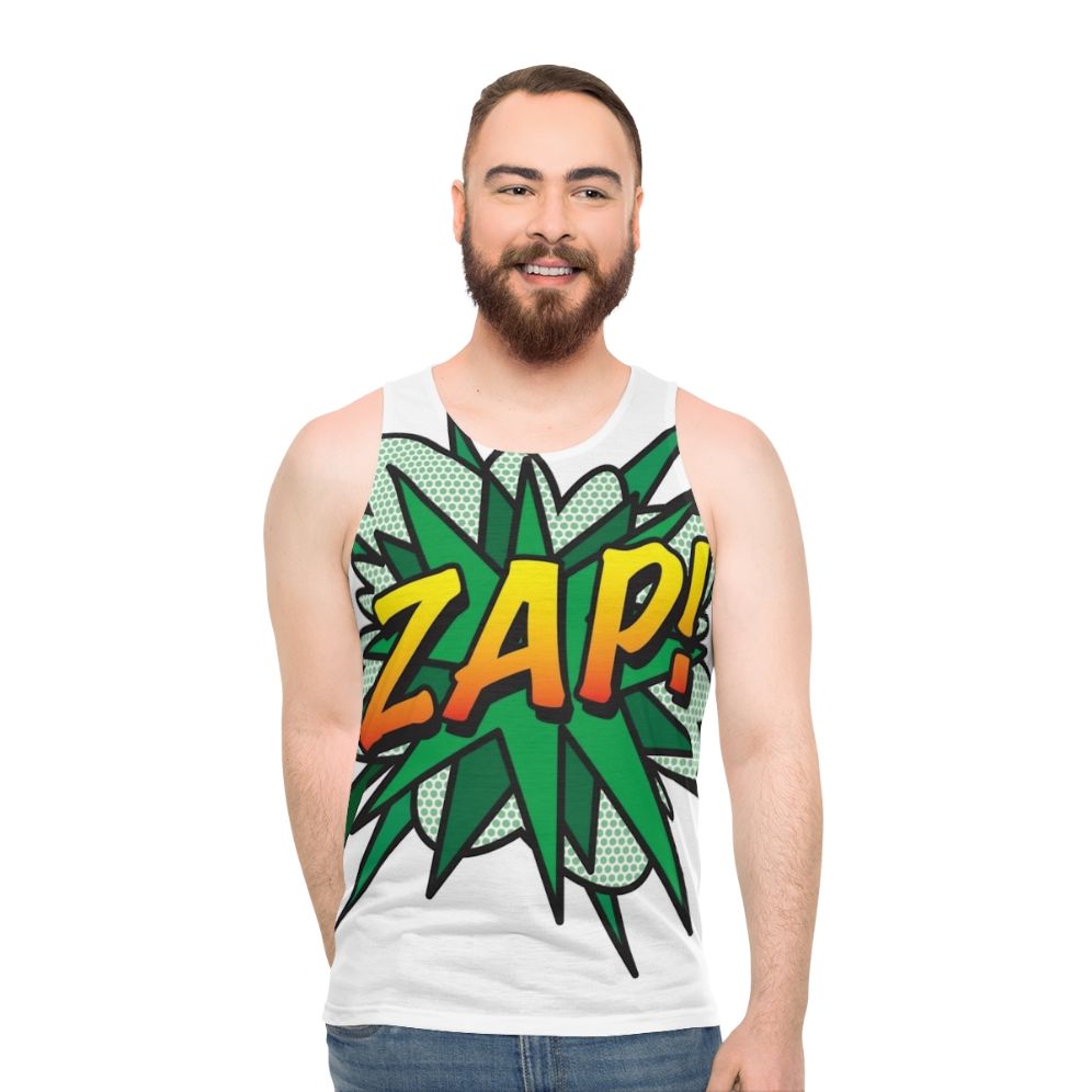 Zap Comic Book Retro Pop Art Superhero Unisex Tank Top - men